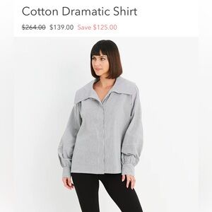 PLANET by Lauren G Cotton Dramatic Shirt - NWOT